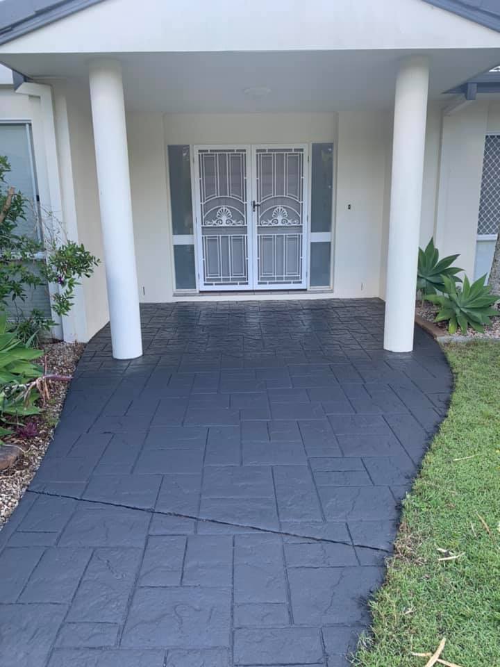After: Front patio colour seal — pressure cleaning Gold Coast