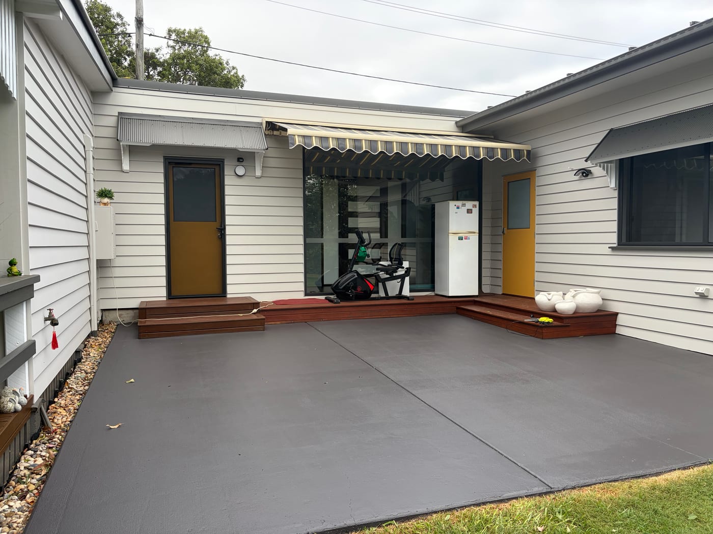Gold Coast outdoor entertaining area patio cleaning result at a residential home